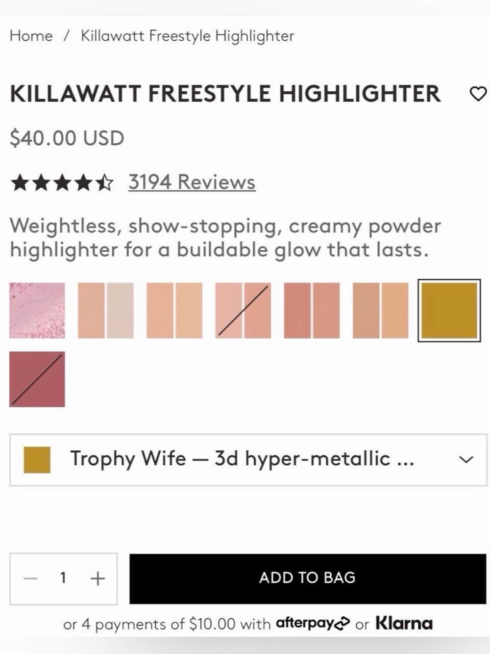 Fenty Beauty Killawatt Highlighter – Trophy Wife - Picture 7 of 7